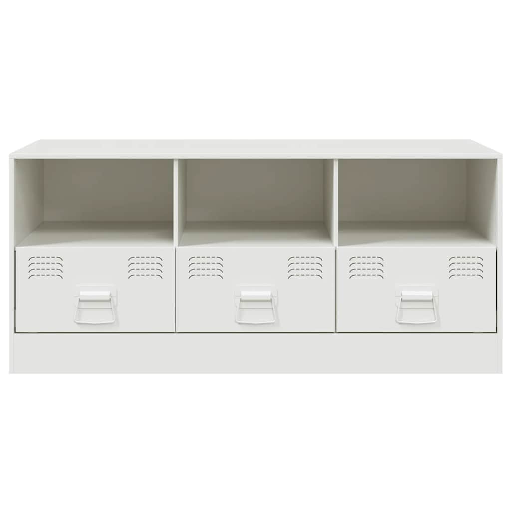 Vidaxl Szafka Pod Telewizor, Biała, 99X39X44 Cm, Stalowa