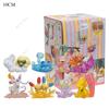 6Pcslots  Anime Figure Set Elf Ball Eevee Teacup Garden Succulent Plants Action Model Perfume Bottle Doll Toy Kids Gifts