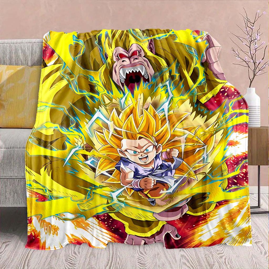 Dragon Ball Anime Flaneldecke - Weich Warm Perfekt für Sofa, Bettwäsche Camping Reise Büro Heimdekoration -QJY