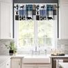 Rustic Cabin Kitchen Valances Curtain,Vintage Country Farmhouse Bear Moose Deer Rod Pocket Small Valance Treatments for Living Room Bedroom
