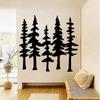 Vintage Iron Pine Tree Metal Wall Art Large Indoor Outdoor Vertical Forest Mural