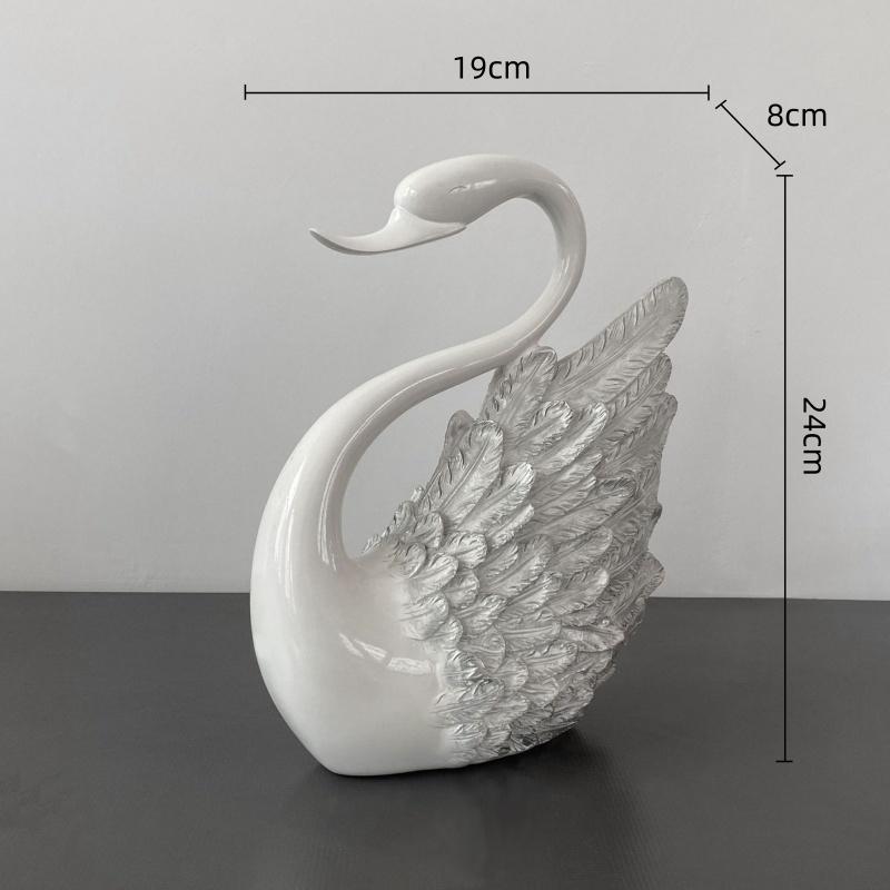 

Resin Handicrafts Simulated Animal Sculptures Swan Bird Couple Swans Home Resin Decorative Items Decorative Figurines 19 8 24cm