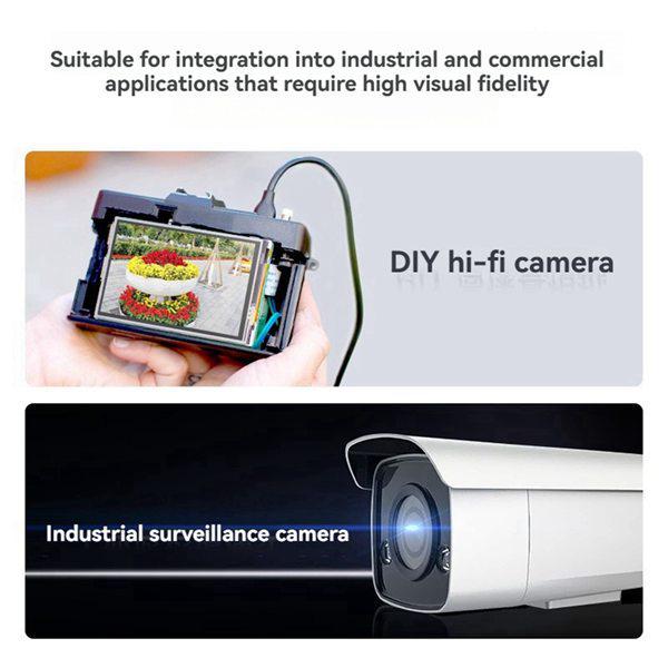 Raspberry Pi 4B/5th Gen High-Quality Camera Module - PCB Material, Color: As Shown