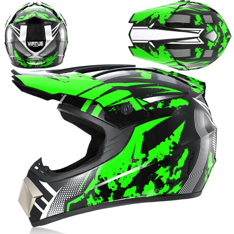 Lightweight Full Face Off-Road Helmet ATV Dirt Bike Mountain Cycling With 3 Accessory Kit