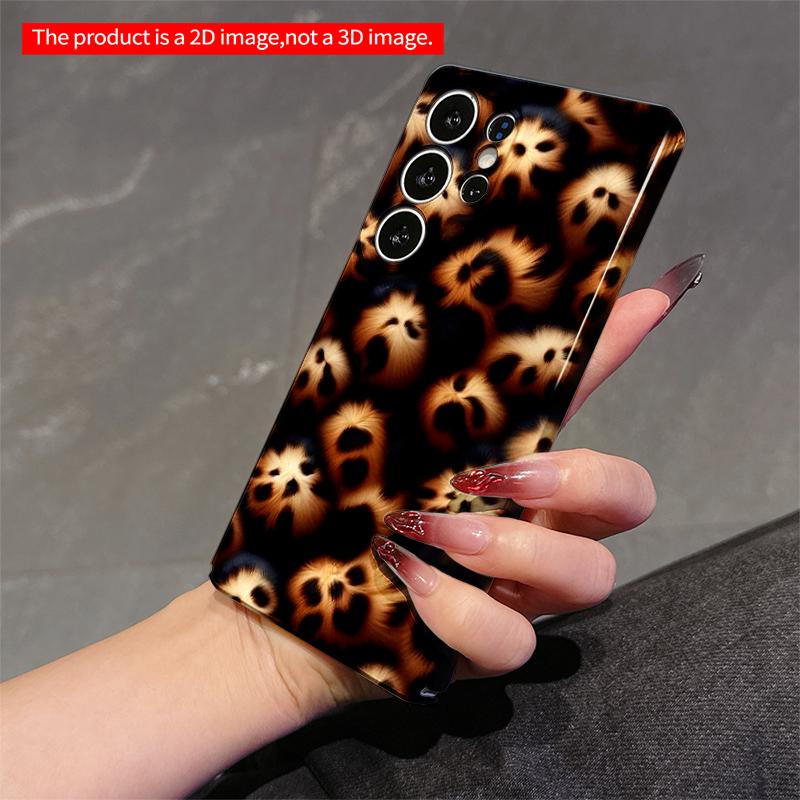 2DFlat Samsung Phone Case Leopard Spot Furry Pattern Phone Case Applicable To Galaxy S22 S23 S24 S25ULTRA S26 A12 A13 A14 A15 A16