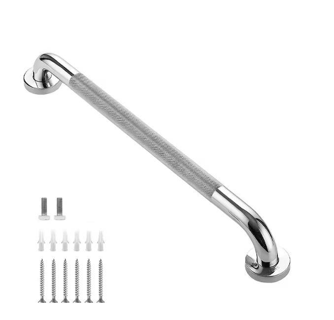 Barra de apoyo para inodoro y bañera de acero inoxidable de 300/400/500 mm, antideslizante, para ducha, soporte de seguridad, toallero