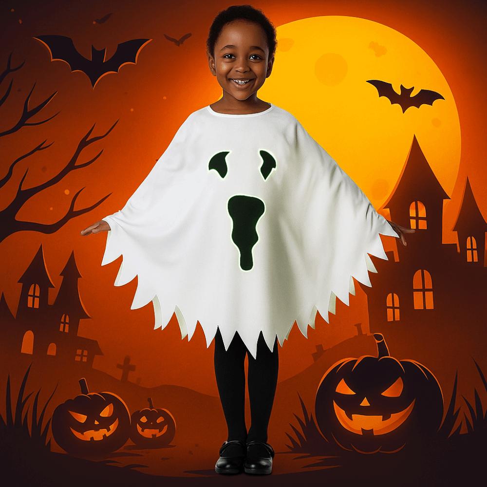 Fun Interaction Glowing Ghost Cape Party Cloak Luminous Ghost Shawl  Kids