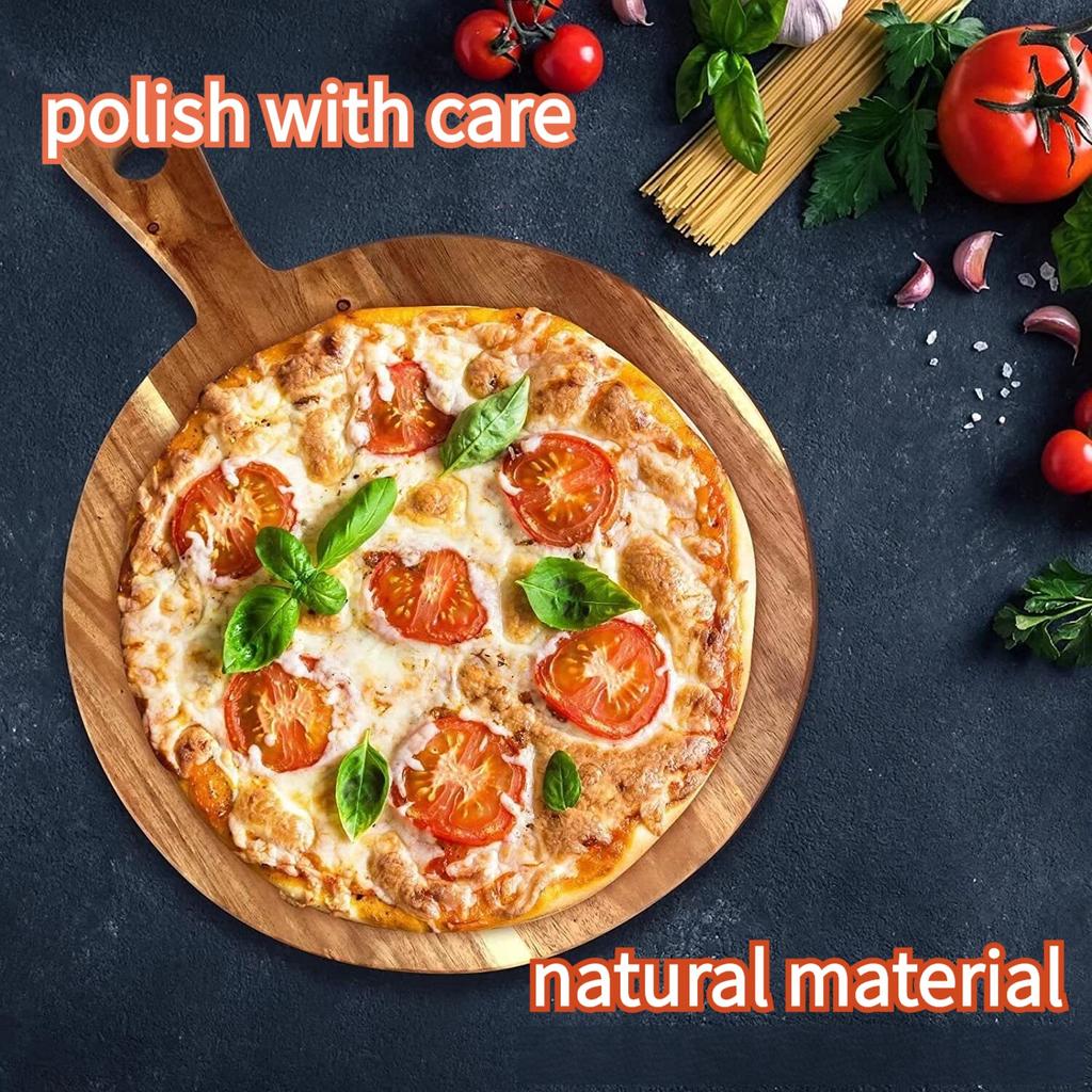 Ξύλινη Επιφάνεια Κοπής Ξύλο Ακακίας Πλατό Αλλαντικών με Χερούλι Στρογγυλό/Ορθογώνιο Φορητό Ξύλινο Πιάτο Δείπνου Δίσκος Σερβιρίσματος Κουζίνα