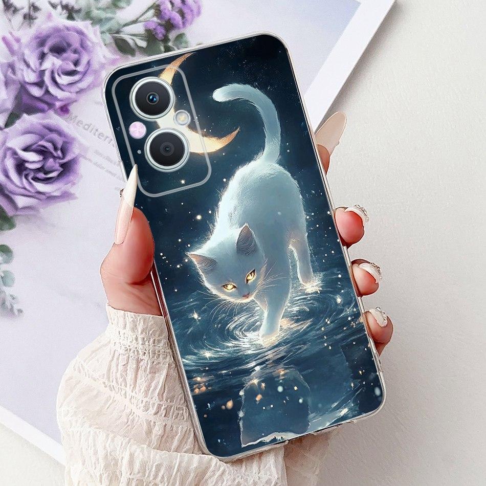 For OPPO Reno7 Z 5G / Reno8 Z 5G Elegant Floral Butterfly Phone Case For Oppo Reno 7Z 8Z 5G Soft Silicone TPU Cases