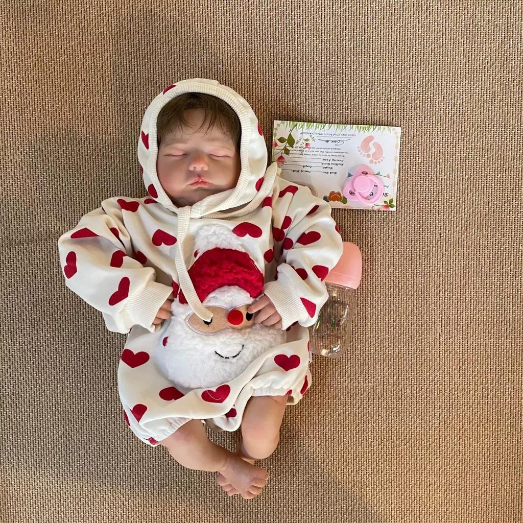 20inch Reborn Baby Doll Tessa Cloth Body Newborn Toy For Girl Princess Bebe Reborn Toy For Birthday Christmas Gift