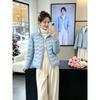 Light and short cotton-padded clothes for women's winter new slim-fitting and thin stand-up collar warm jacket pink, blue, green, red.