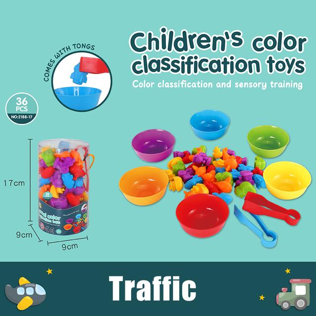 Montessori Color Sorting Toys Matching Game Baby Toys Fine Motor Training Educational Toys Montessori Games For Kids 2 3 4 Years