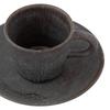 Marui Seito Shigaraki Ware Hechimon Cup & Saucer, 160ml Capacity, Black Kiln-Changed, Brown, MR-3-4388