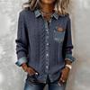 Summer Women's Plaid Cable Knit Long Sleeve Shirt