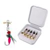 5Pcs Bionic Fishing Baits with Sharp Hook Compact Design Portable Rotatable Saltwater Freshwater Swimbaits Fly Fishing Lures