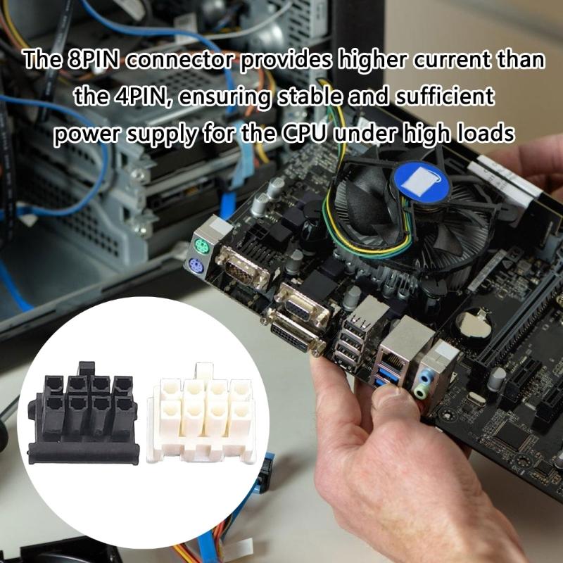 8PIN Connector For PC Computer Graphics Card GPU Power Connector Plastic Shell Housing Adapter for Computer Motherboards