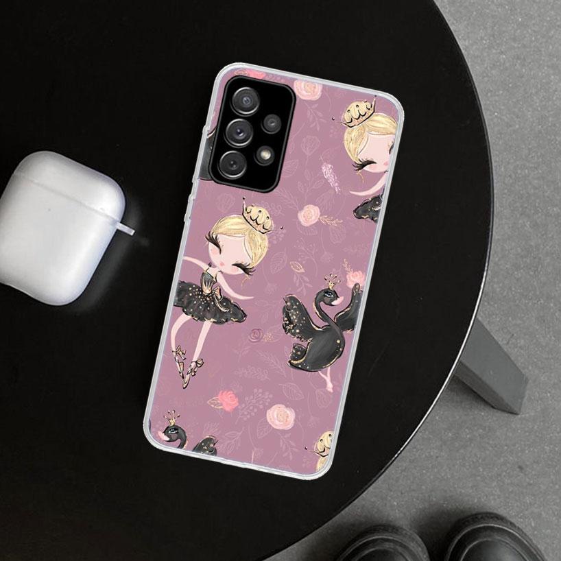 Black Swan Noble Phone Case for Samsung Galaxy A17 A16 A26 A36 A56 A57 A37 A15 A25 A35 A55 A14 A24 A34 A54 A13 A23 A33 A53 Galax