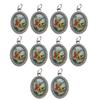 10Pcs Oval Shaped Figure Metal Rhinestones Pendant Charm for Chokers Necklaces Keychains DIY Jewelry Making
