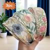 3 stuks Bloemendruk Boheemse Polyester Brede Vlecht Geborduurde Hoofdband Set