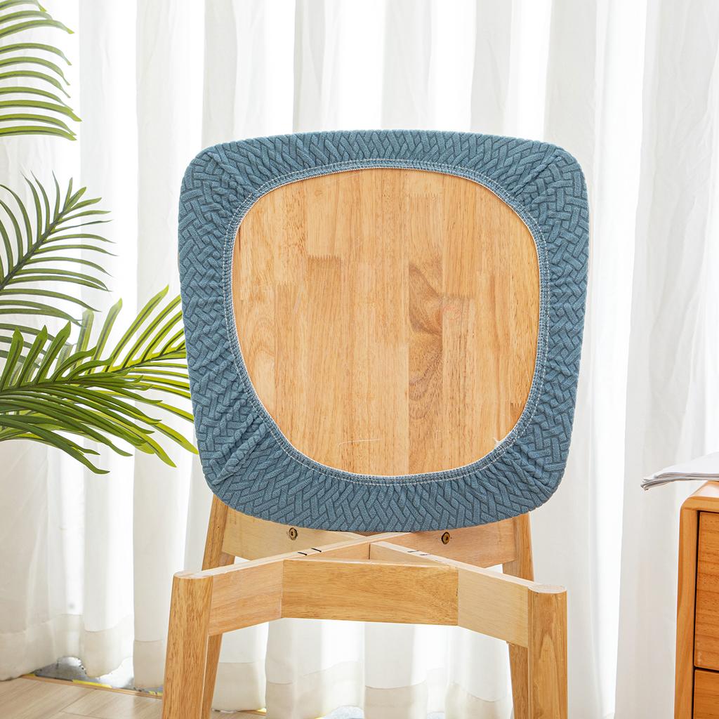 Stretch Jacquard Chair Seat Covers Solid Removable Washable Anti-Dust Dining Room Chair Seat Cushion Slipcovers