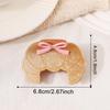 Retro Cartoon Coffee Croissant Rose Grab Clip Shark Clip At The Back Of The Head For Women Gift