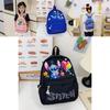Stitch Flower Pattern Kids Backpack With Breathable Nylon For Elementary School Children