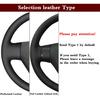 DIY Black Faux Leather Car Steering Wheel Cover For BMW E60 (Sedan) 530d 2003-2009 E61 (Touring) 2004 2005-2009