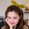 Retro Velvet Bow Headband  Temperament High Crown Hair Clip For Women