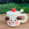 Cute Pig Souvenir Gift Cup Ceramic with Lid Mug Large Capacity Water Cup Birthday Gift Girl Couple Cup