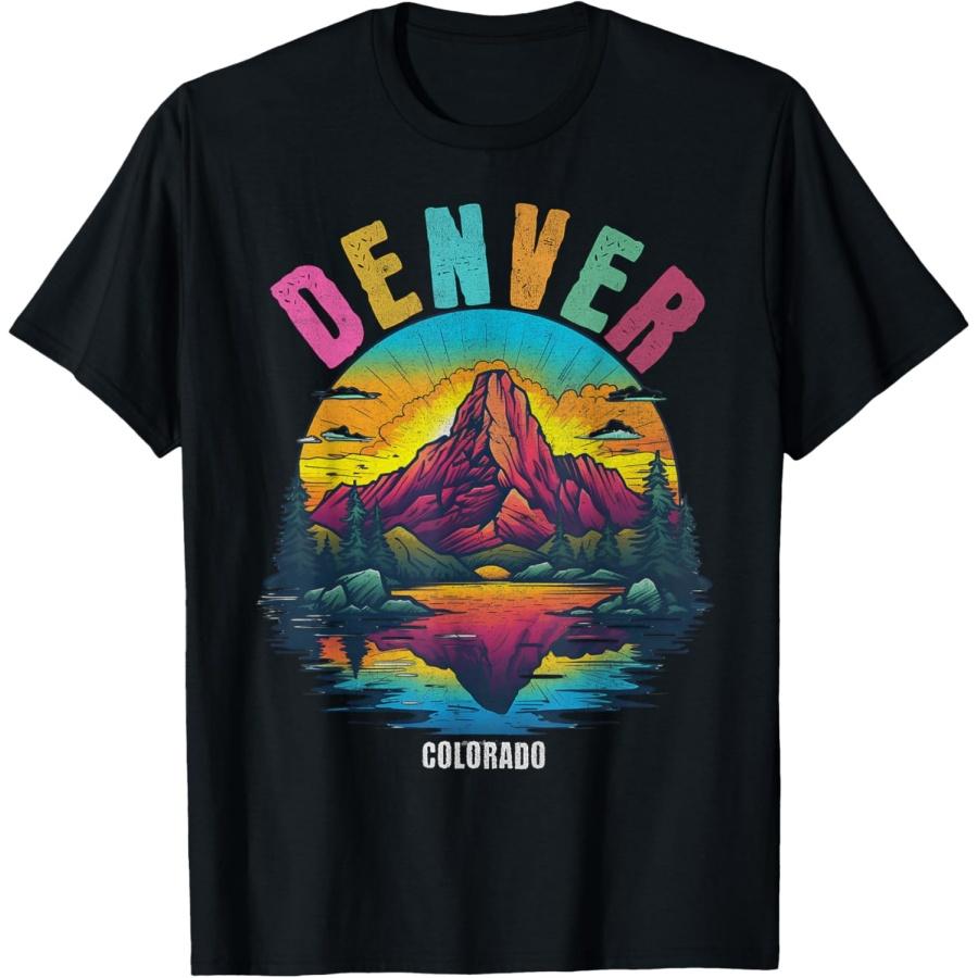Denver City Pride Colorful Rocky Mountain Colorado T-Shirt XXXXXL чёрный