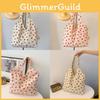 Stylish 2024 Mid-size Canvas Tote Bag With Strawberry Design For Students