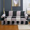 Premium Printed Ruffled Skirt Sofa Covers for Living Room Stretch Couch Cover Sofa Slipcover Furniture Protector