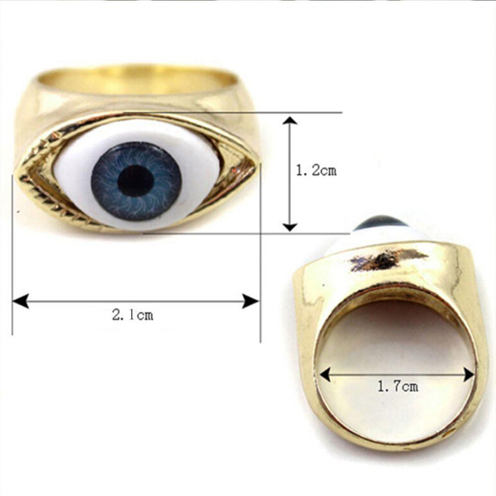 Retro Vintage Eye Rings Gothic Rings Exaggerated Punk Eyes Rings Jewelry for Men Women Fashion