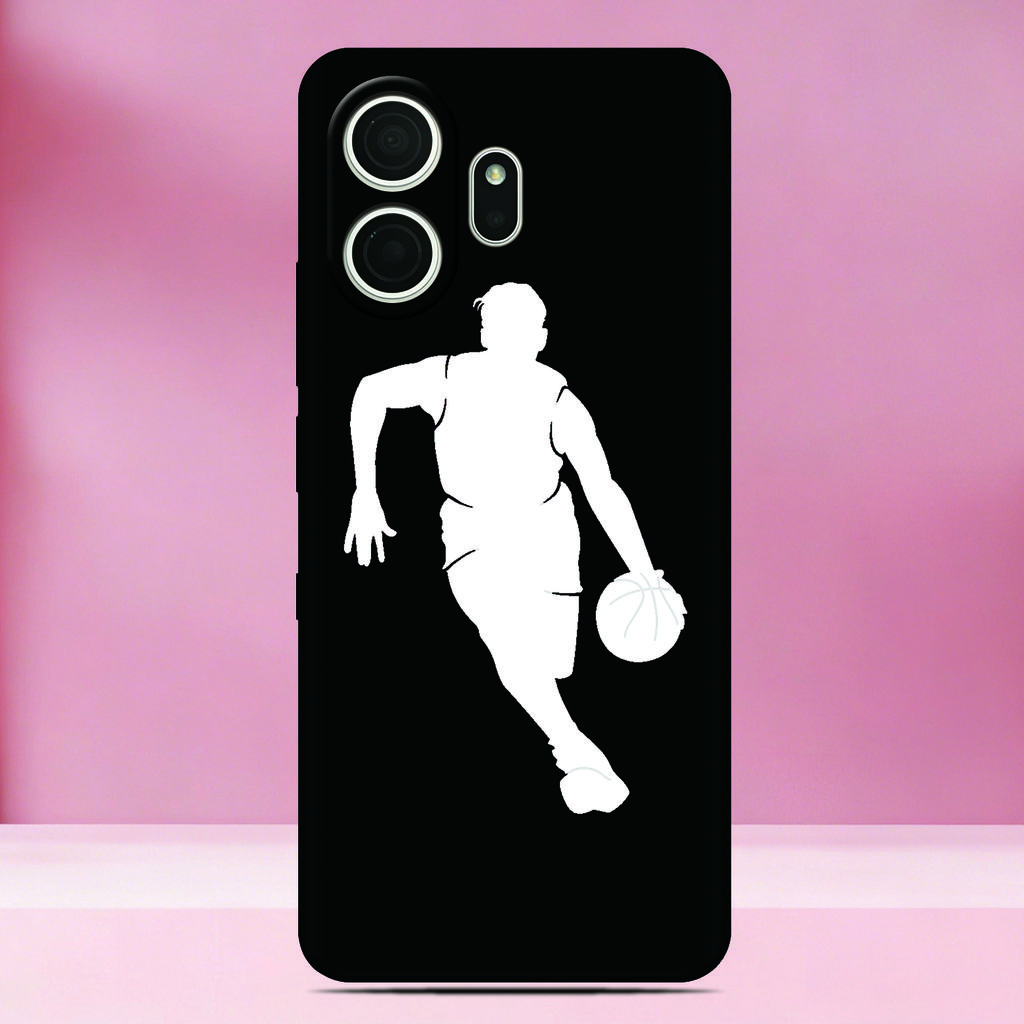 Basketball Sport Phone Case For TCL NxtPaper 70 Pro 5G Painted TPU Black Back Cover Soft Silicone Funda Screen Protector Film