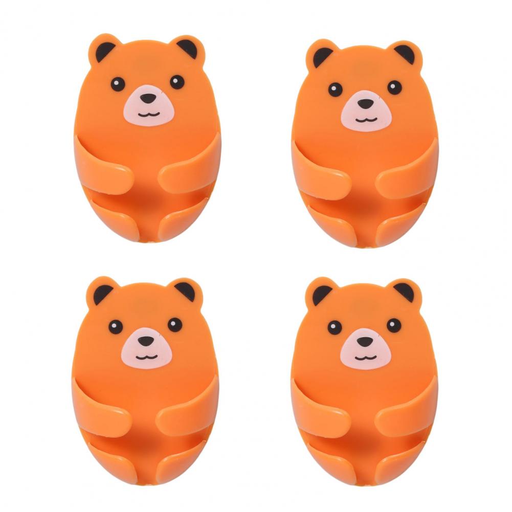 4 Stück Wandaufbewahrungshaken Bärenstecker Halterung Lochfreier Stromstecker Steckdosenhalter Küchen Versteckter Haken Wandklebehalter Badezimmer