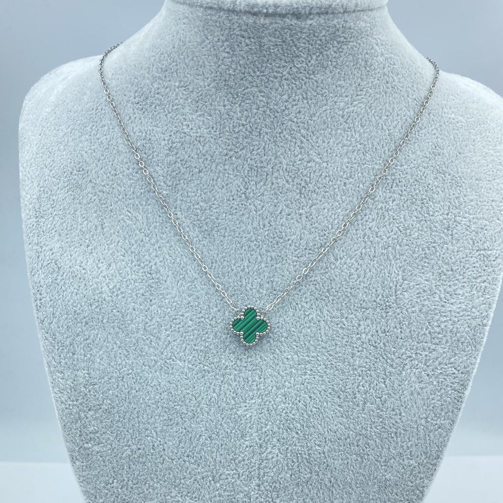 15MM Titanium Steel Four-leaf Clover Single Necklace Does Not Lose Color Ladies High-grade Necklace