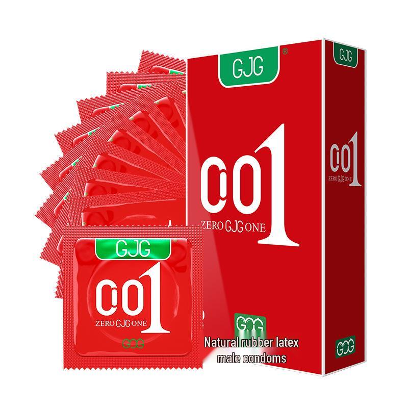 GJG Ultra-Thin 001 Condoms for Men - Long-Lasting, Genuine, Safe, Bare Skin Feel