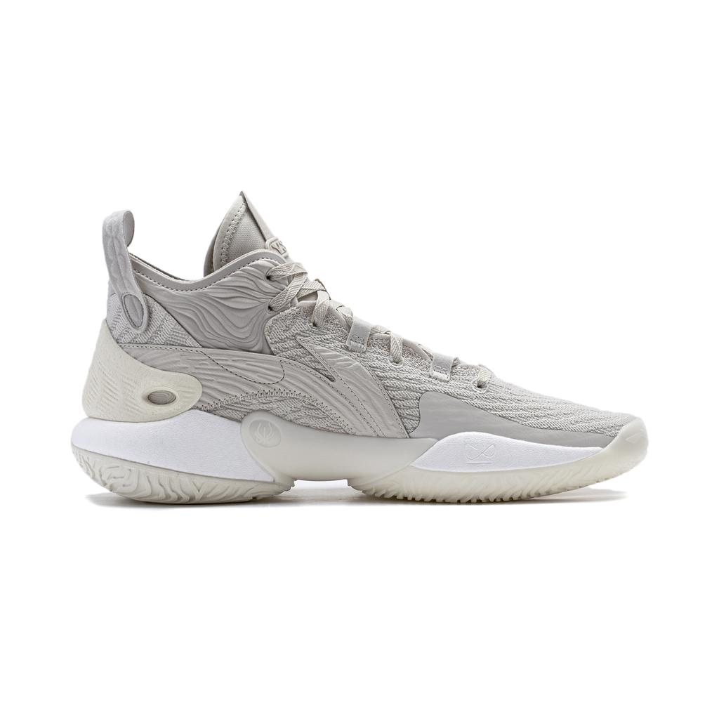 New LiNing YuShuai 18 Cushioning Wear Resistant Mid Top Basketball Shoes Men's Gray ABAU009-1