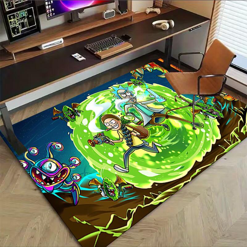 Alien Adventure Space Carpet For Playroom Bedroom Living Room Sofa Home Decorkids Game Area Rug Nonslip Floor Mat