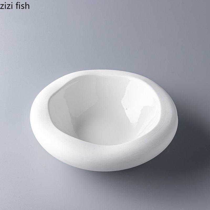 Ceramic Soup Bowl Restaurant 7.5-inch Salad Bowl Dessert Bowls Pasta Bowls Thick Soup Bowls Household Solid Color Tableware