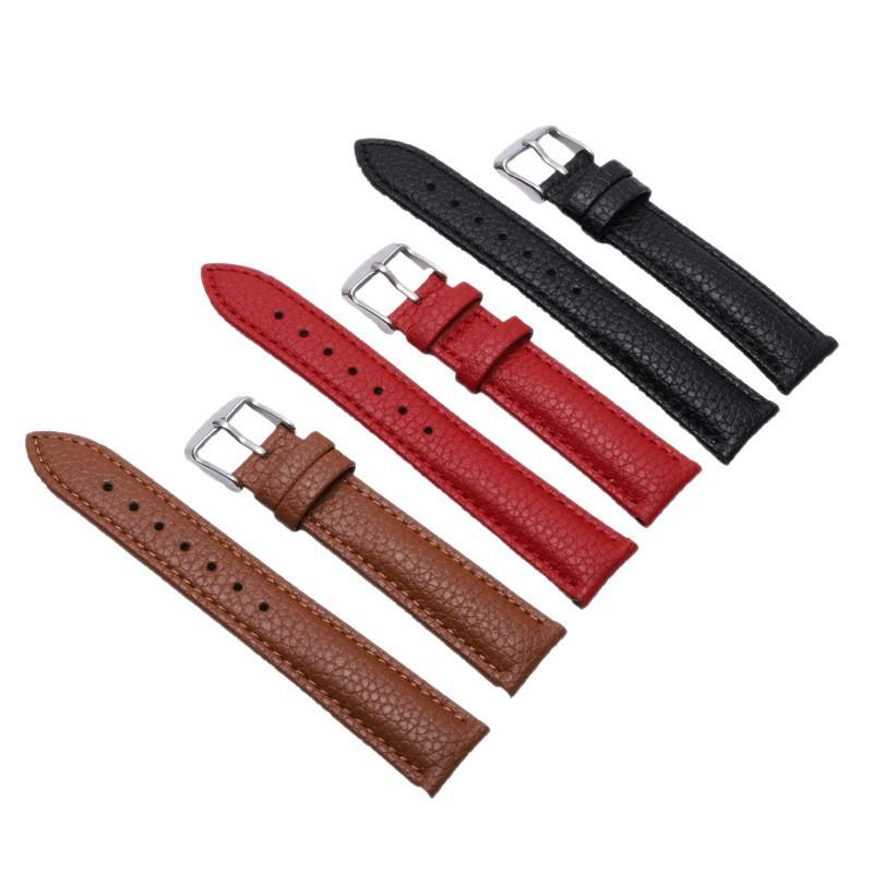 Soft Leather Strap Double-sided Lychee Pattern Business Color Watch Strap Accessories