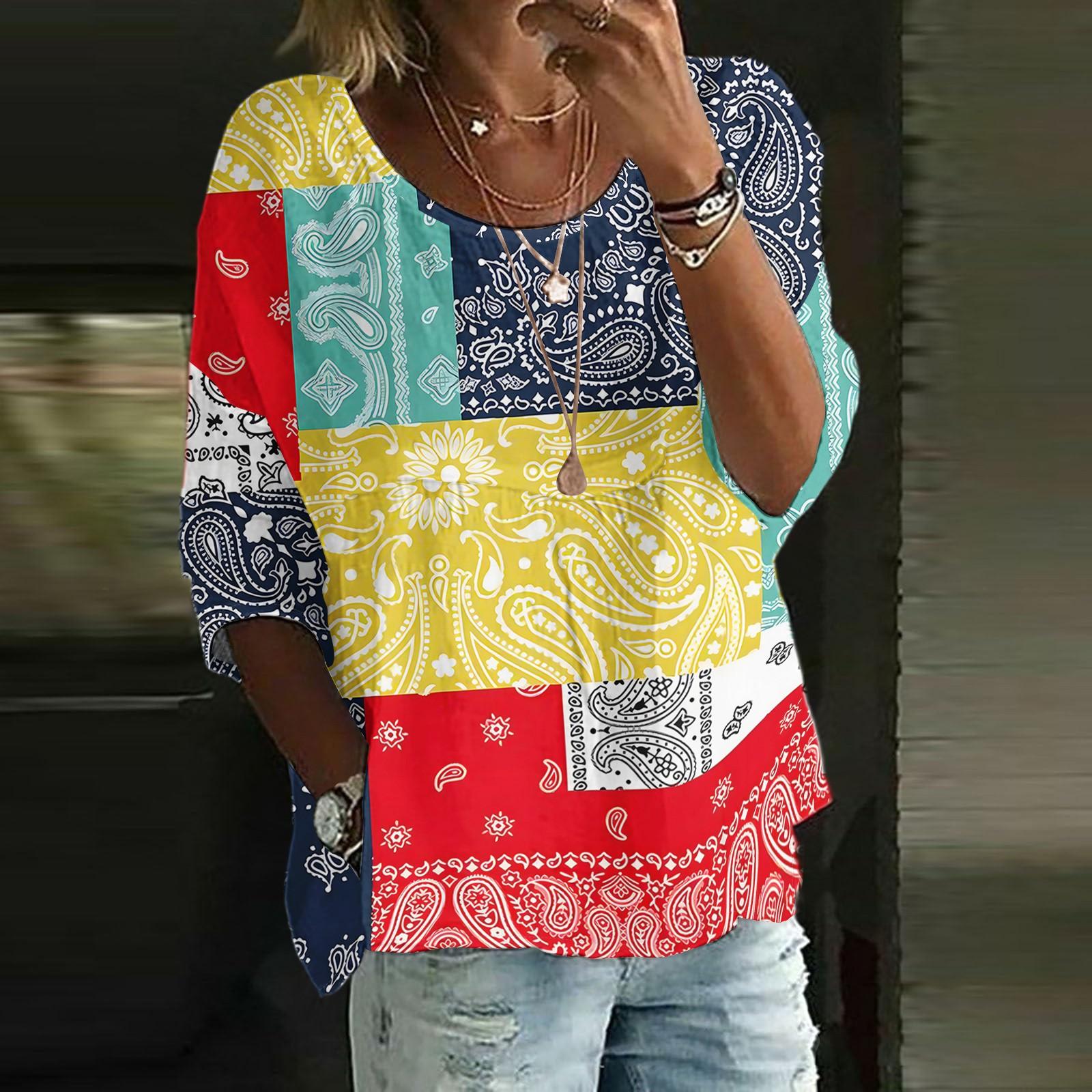 

Льняные рубашки для женщин с рукавом 3/4 на пуговицах с круглым вырезом летние топы нарядные повседневные милые рубашки L красный