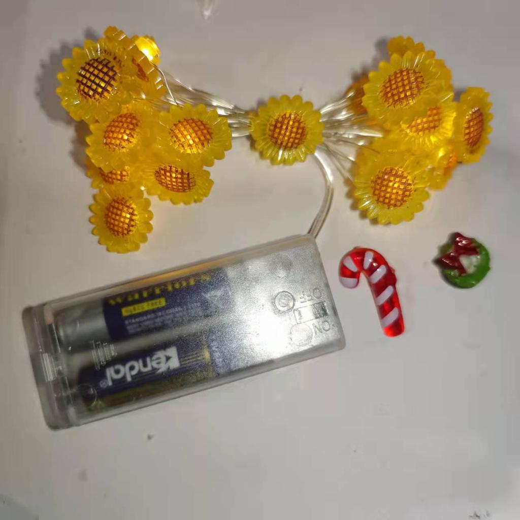 LED Christmas String Lights - Santa, Candy Cane & Snowman Designs with Battery Box, Copper Wire Decoration