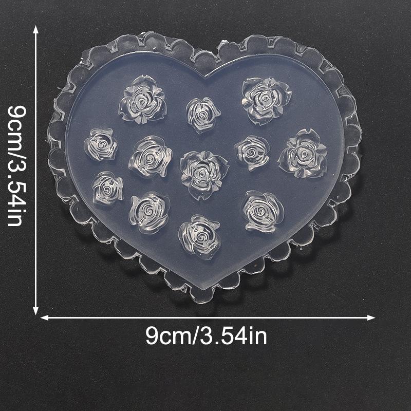 Plantilla de Silicona Transparente para Esculpir Uñas 3D Molde para Arte de Uñas DIY Herramienta Hecha a Mano Cuentas Pequeñas Molde de Arcilla Polimérica Decoración de Manicura