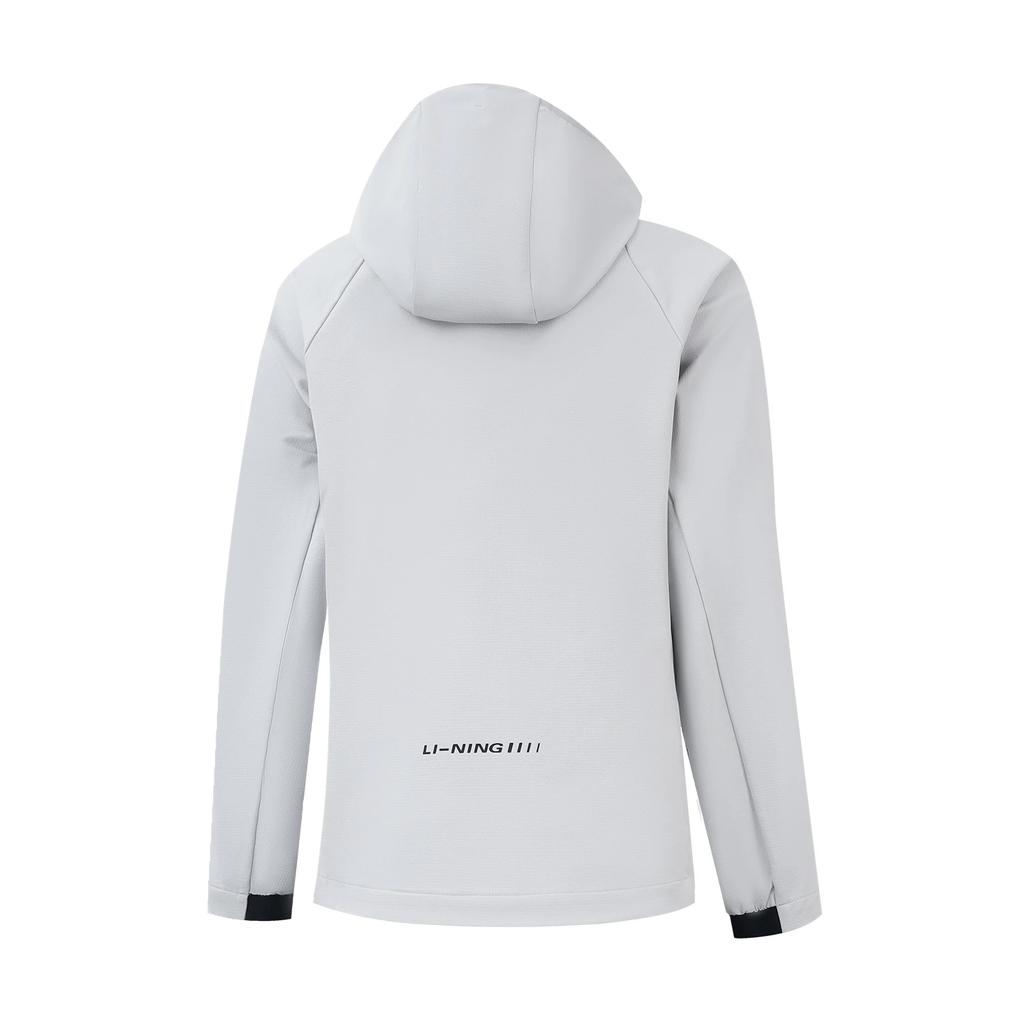 Li Ning Trench Coats Women's Calm Gray Hooded Moderate Other AFDVF92-7