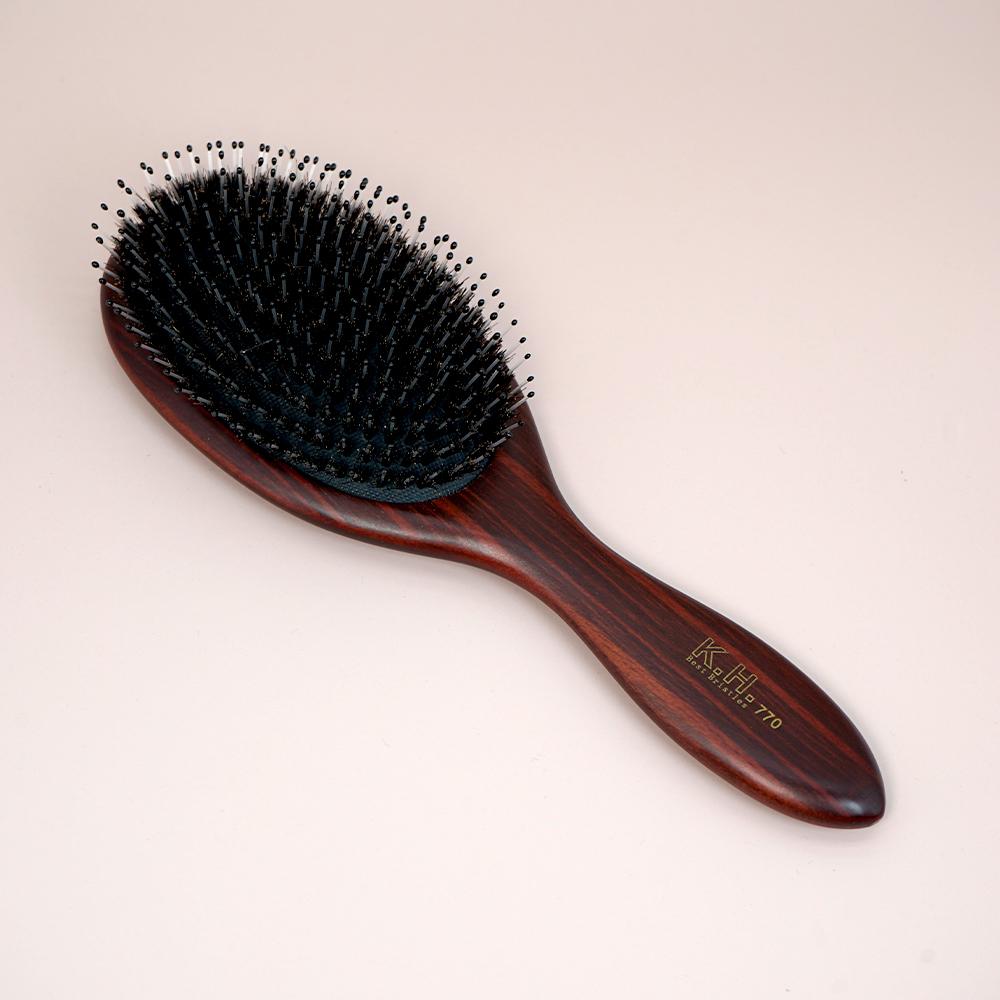 Bamboo Handle Air Cushion Hair Brush - Anti-static Scalp Massage Comb, Detangling for All Hair Types, Daily Hair Care Tool
