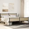 Metal Bed Frame Without Mattress Sonoma Oak Finish 183 X 213 Cm
