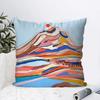 Mountain Landscape Abstract Mountain Art Pillow Case Square Pillow Bedroom Sofa Leisure Comfort Car Living Room Home Decoration