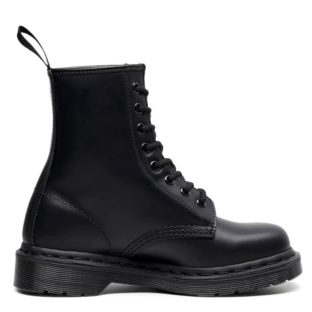 Versatile 1460 Tooling Boots Women's Hard Leather Pure Black Line Couple Short Boots Men's and Women's Leather Boots Round Head Trend Locomotive