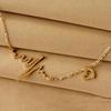 Necklace ECG Design Exquisite Alloy Heart Shape Pendant Clavicle Chain for Club